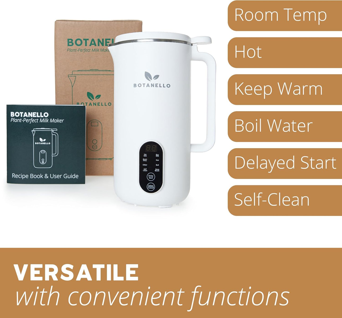 Botanello Plant-Perfect Vegan Milk Maker 560ml White (Australian Model)